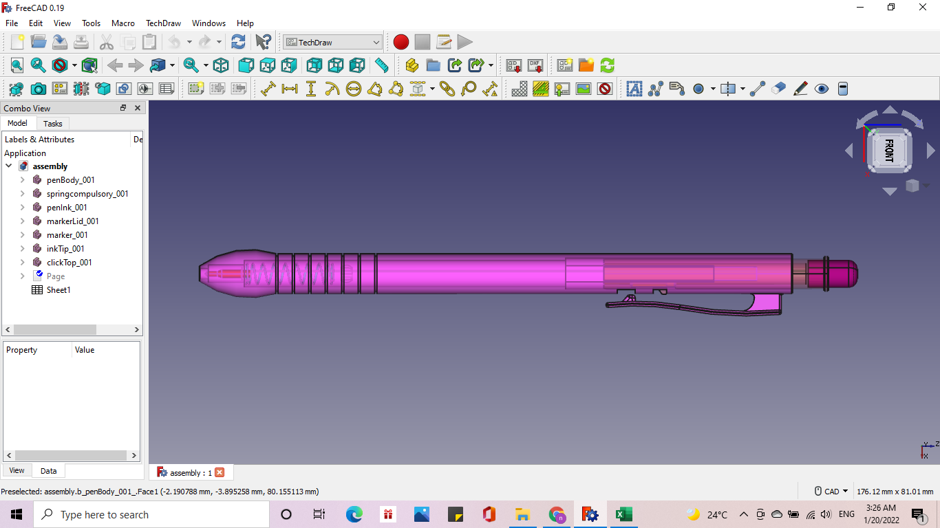 Assembled Pen